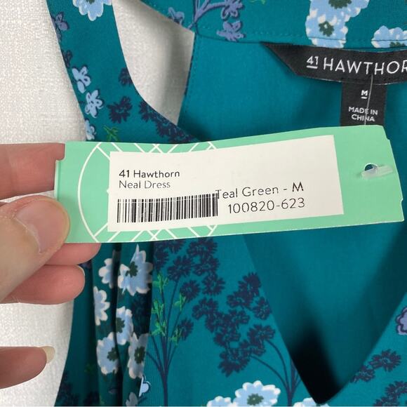 Stitch Fix 41 Hawthorn Teal Green Neal Dress Sz.M NWT - Picture 7 of 13
